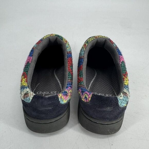 Dansko Eartha Size 6  /36 Purple Suede Knit Trim Cuff Slip On Mule Clogs - Picture 5 of 8